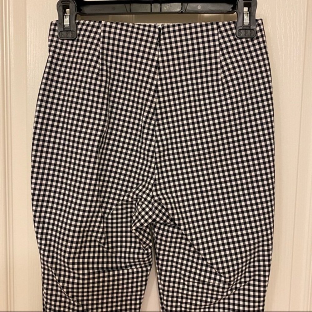 RAG & BONE Black/White Gingham Simone Zip Pocket Pants in Black/White Size 0 - Picture 6 of 10
